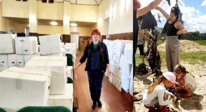 Гуманітарна допомога. Плетіння маскувальних сіток.