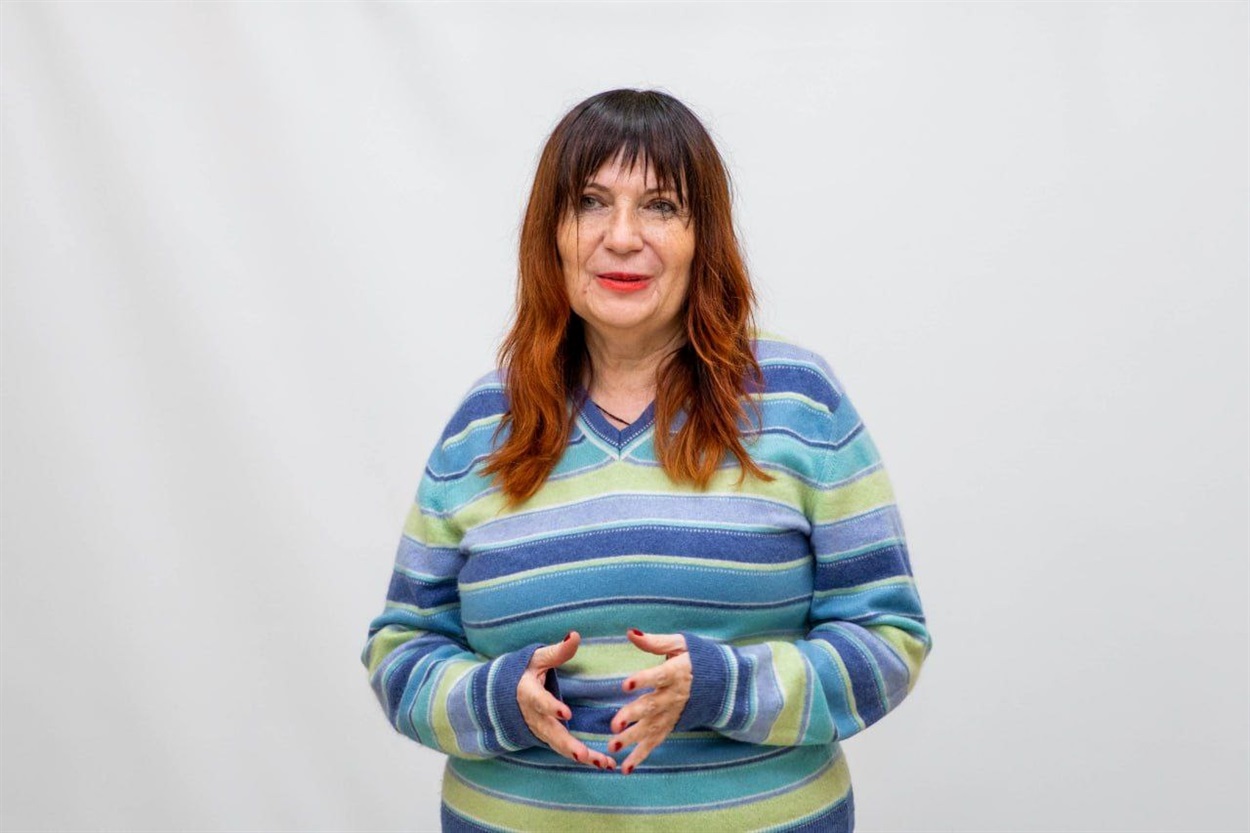 Катерина Єніна на заході в Центрі.